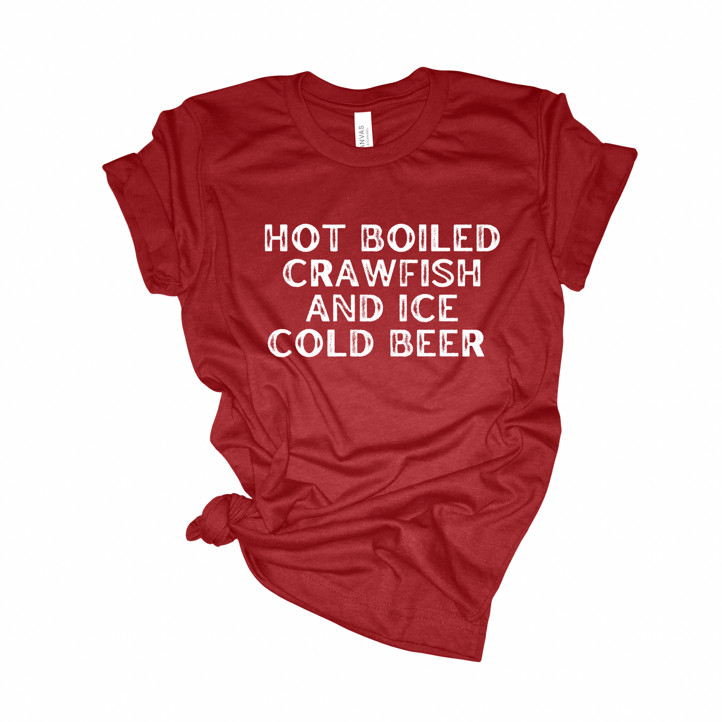 Crawfish Boil Shirt- Crawfish and Beer- Louisiana Shirt- Dad Shirt- Beer Shirt- Crawfish Season- Cold Beer T-shirt- Gift for Him