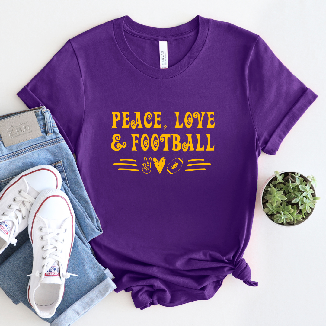 Toddler Gold Game Day Football Tee